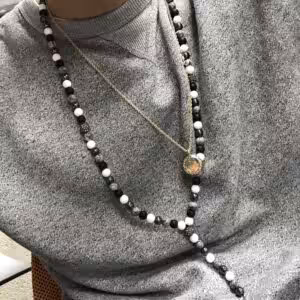 Buddha / Black Stone - Gemstone Necklace