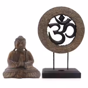Buddha Feng Shui Set – Om – Grey & Black | www.artisan-gifts.co.uk 1