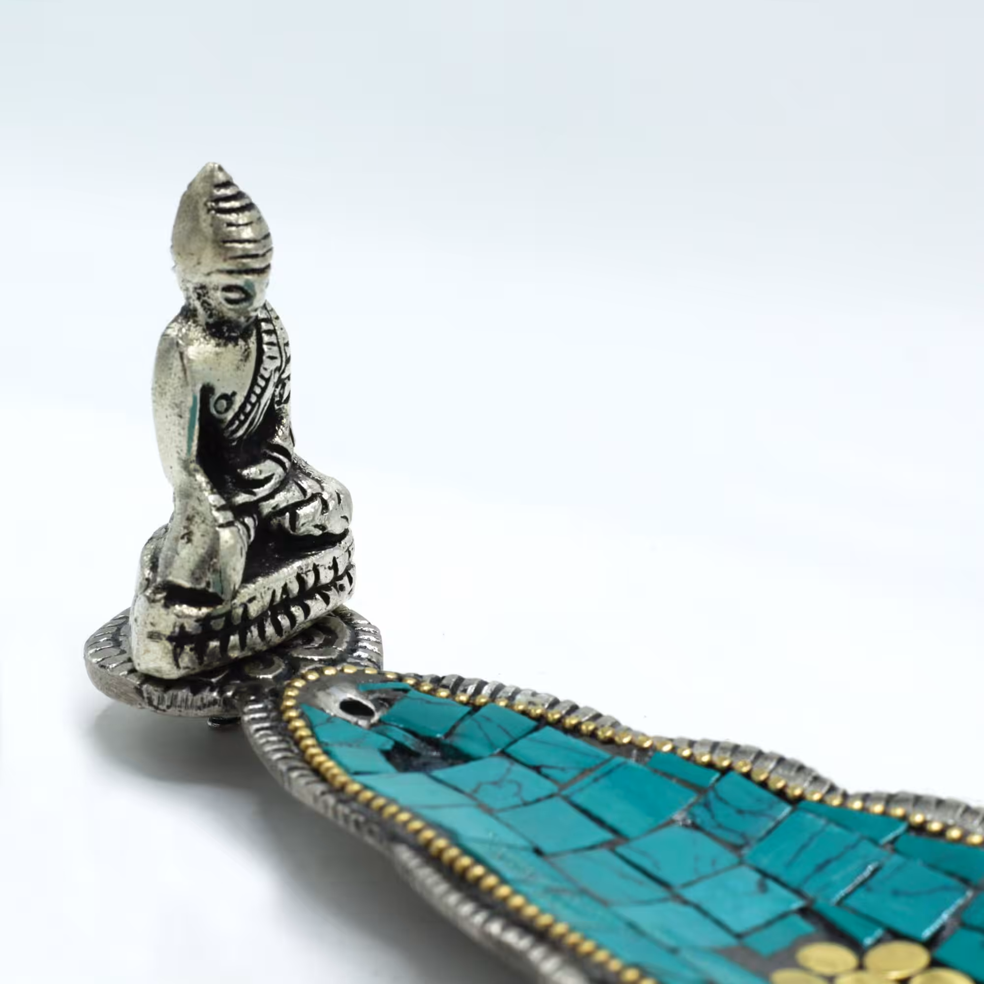 Buddha Long Leaf Tibetan Decor Incense Holder | www.artisan-gifts.co.uk 5 Buddha Long Leaf Tibetan Decor Incense Holder - Image 4