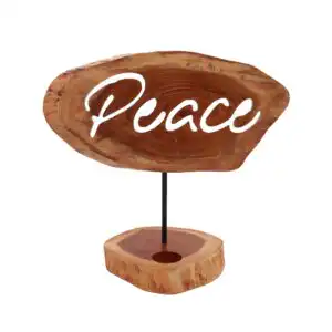 Candle Holder Sign – Peace | www.artisan-gifts.co.uk