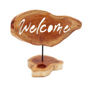 Candle Holder Sign – Welcome | www.artisan-gifts.co.uk