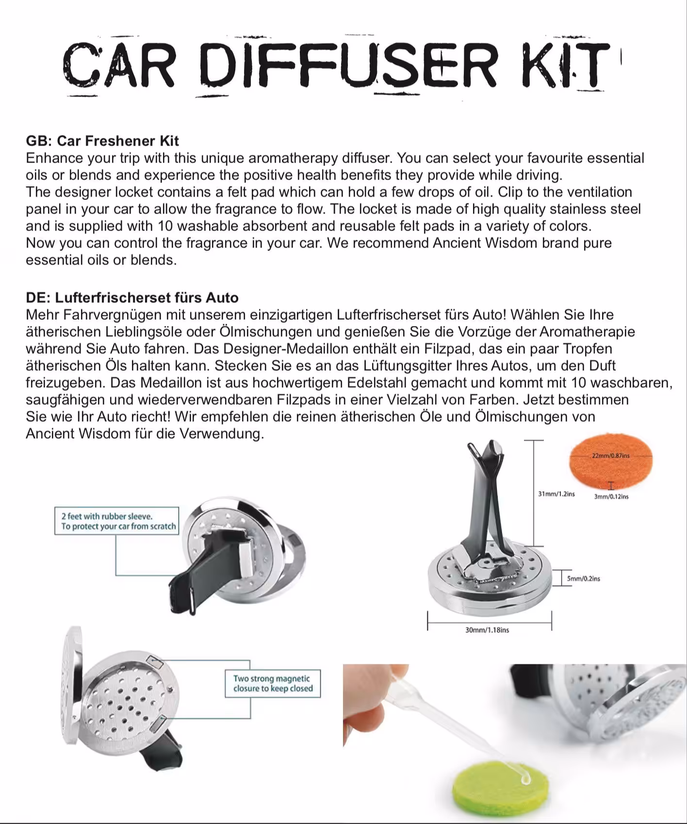 Car Diffuser Kit – Angel Wings – 30mm | www.artisan-gifts.co.uk 8 Car Diffuser Kit – Angel Wings – 30mm | www.artisan-gifts.co.uk 7