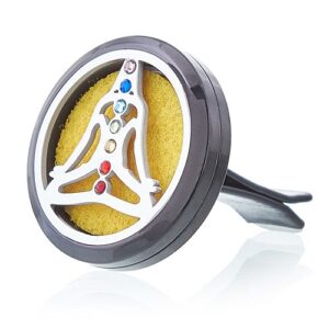 Car Diffuser Kit – Pewter Yoga Chakra – 30mm | www.artisan-gifts.co.uk 1