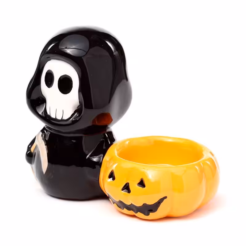 Ceramic Skull Boy Tea Light Candle Holder | www.artisan-gifts.co.uk 4 Ceramic Skull Boy Tea Light Candle Holder - Image 3