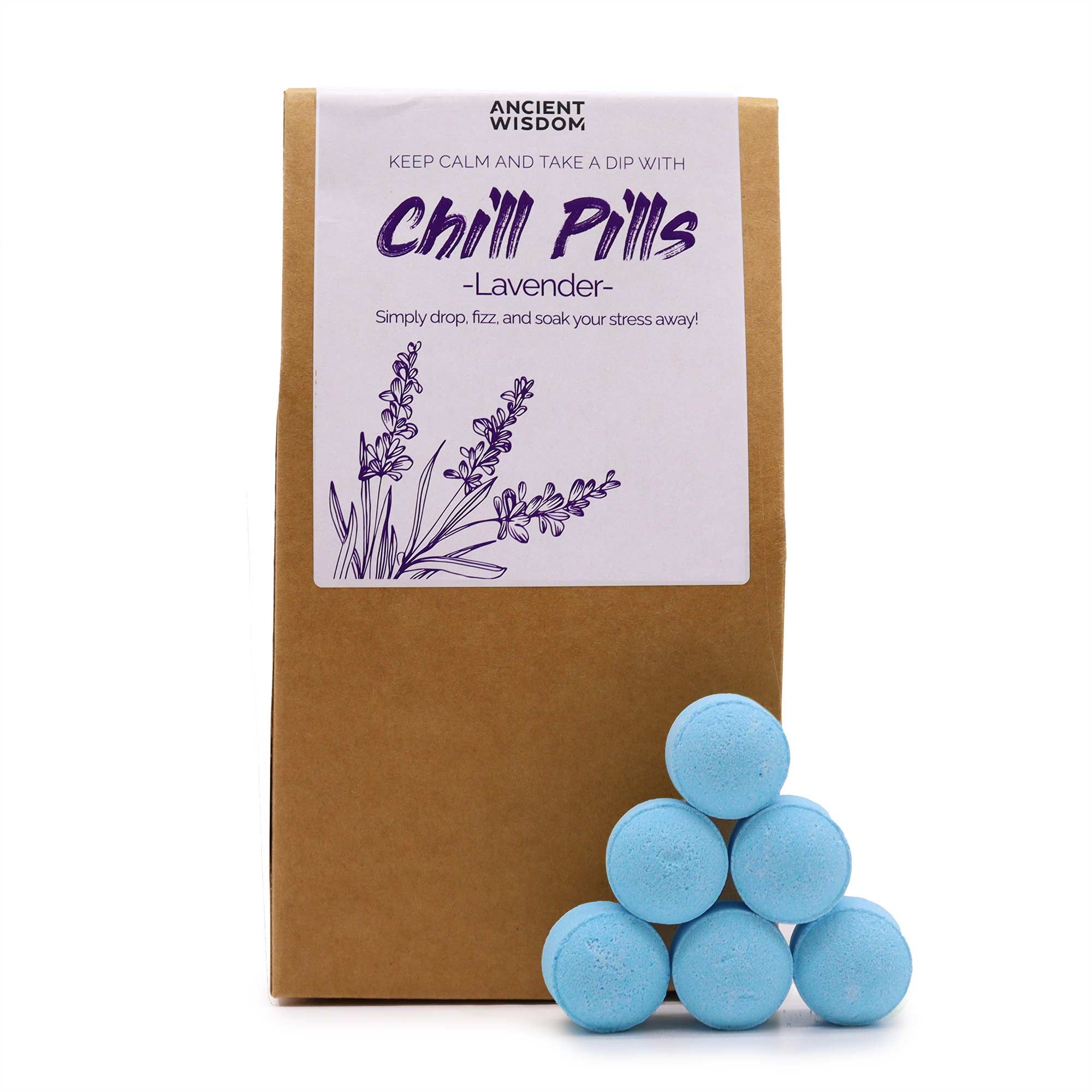 Chill Pills Gift Pack 350g – Lavender | www.artisan-gifts.co.uk 3 Chill Pills Gift Pack 350g – Lavender | www.artisan-gifts.co.uk 2