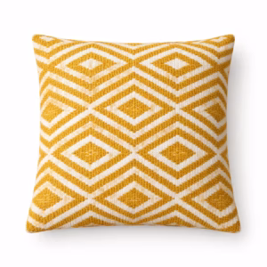 Classic Cushion Cover - Mustard Diamonds - 45x45cm