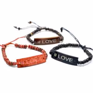 Coco Slogan Bracelets - #Love