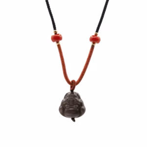 Cool Gemstone Pendants - Sliver Obsidian Buddha