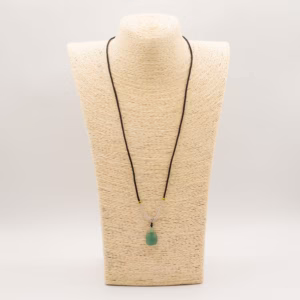 Cord Necklace Gemstone Pendant - Jade Turtle