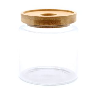 Cottage Bamboo Glass Jar – 10cm | www.artisan-gifts.co.uk 1