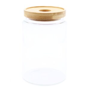 Cottage Bamboo Glass Jar – 15cm | www.artisan-gifts.co.uk 1