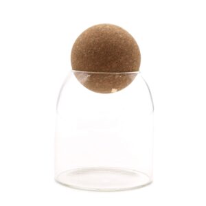 Cottage Cork-Ball Glass Jar – Clear – 10cm | www.artisan-gifts.co.uk