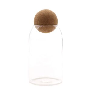 Cottage Cork-Ball Glass Jar – Clear – 15cm | www.artisan-gifts.co.uk