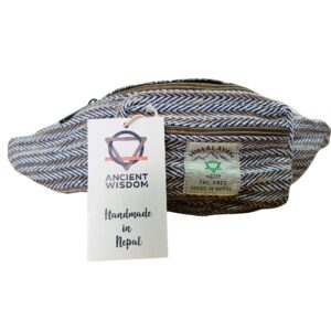 Cotton Hemp Style Belt (or Fanny) Bag – Blue | www.artisan-gifts.co.uk 1