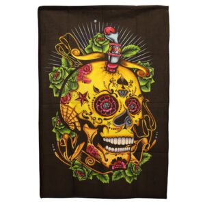 Cotton Wall Art (70x110cm) – Dead of the Dead Skull | www.artisan-gifts.co.uk 1