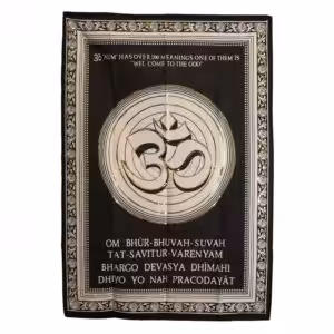 Cotton Wall Art (70x110cm) – Om – Welcome to the God | www.artisan-gifts.co.uk 1