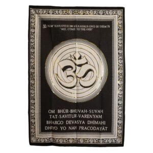 Cotton Wall Art (70x110cm) – Om – Welcome to the God | www.artisan-gifts.co.uk 1
