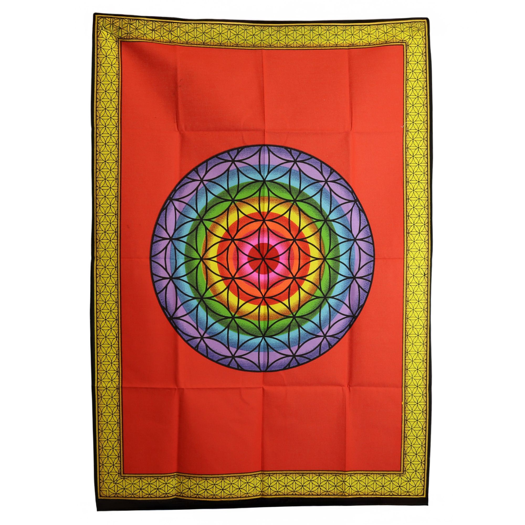 Cotton Wall Art (70x110cm) – Rainbow Flower of Life | www.artisan-gifts.co.uk 2 Cotton Wall Art (70x110cm) – Rainbow Flower of Life | www.artisan-gifts.co.uk 1