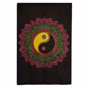 Cotton Wall Art (70x110cm) – Ying & Yang Mandala | www.artisan-gifts.co.uk 1