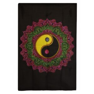 Cotton Wall Art (70x110cm) – Ying & Yang Mandala | www.artisan-gifts.co.uk 1