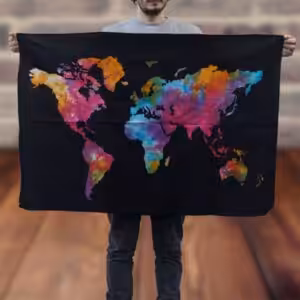 Cotton Wall Art – World | www.artisan-gifts.co.uk 1