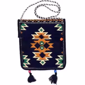 Dark Navy Kilim Messenger Festival Bag | www.artisan-gifts.co.uk 1