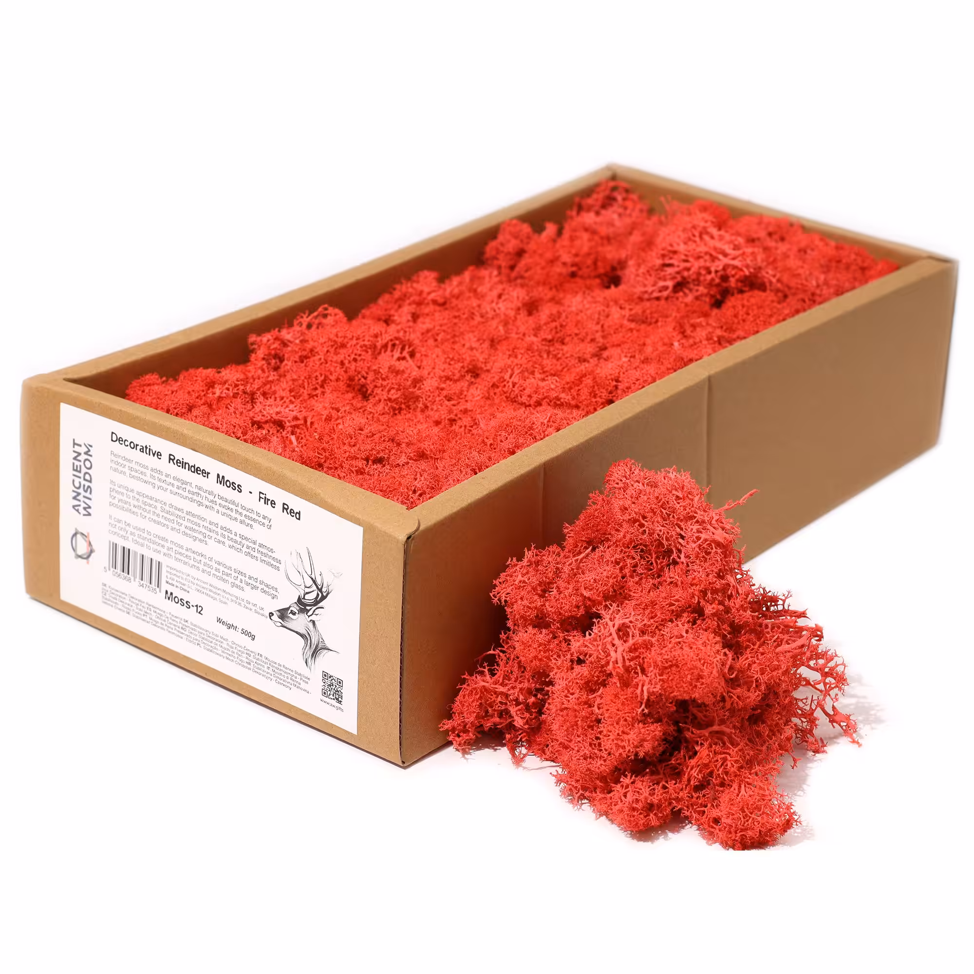 Decoration Reindeer Moss – Fire Red – (approx 500gm) | www.artisan-gifts.co.uk 2 Decoration Reindeer Moss - Fire Red - (approx 500gm)