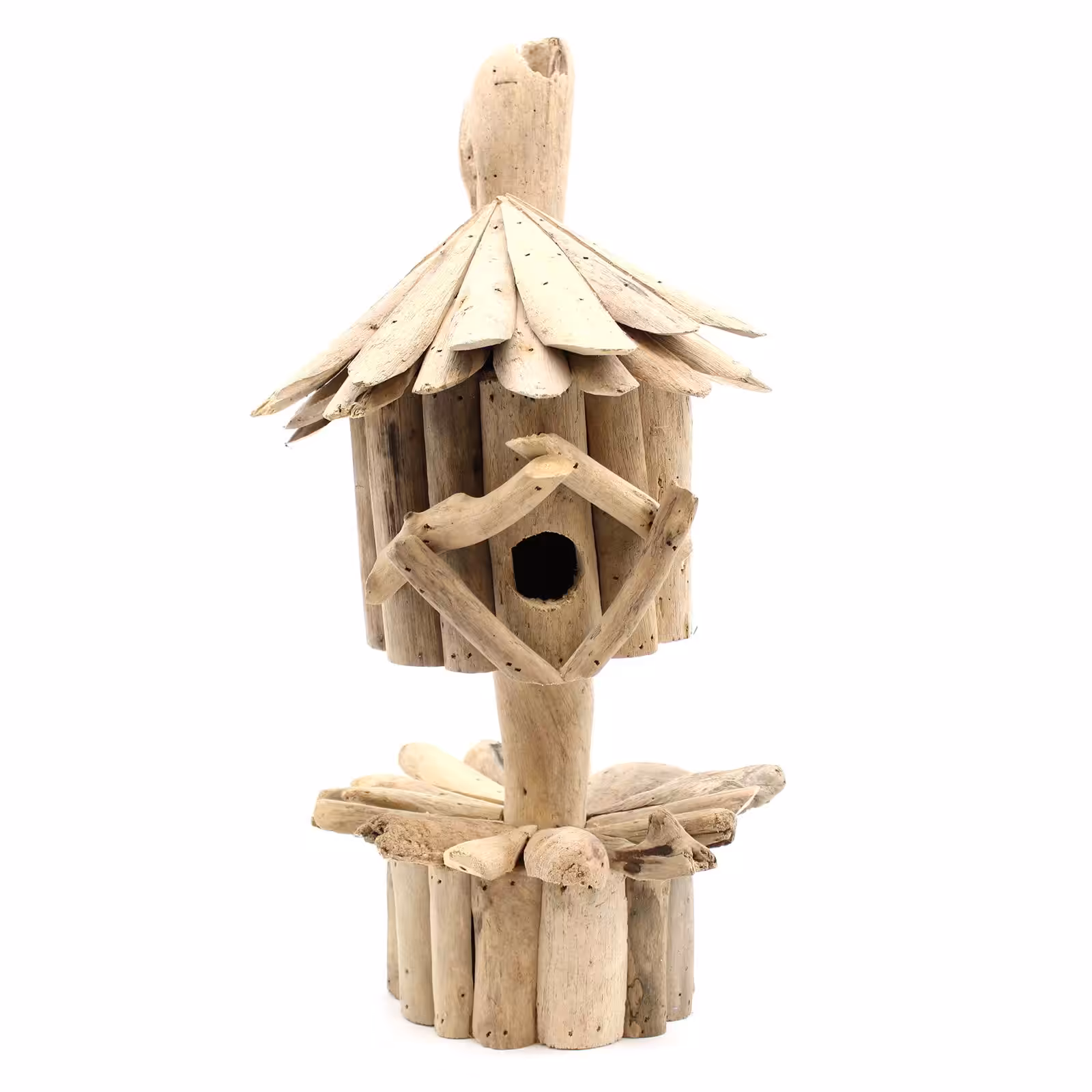Driftwood Birdbox – On Stand | www.artisan-gifts.co.uk 3 Driftwood Birdbox - On Stand - Image 2