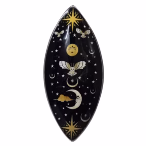 Enamel Incense Bowl - Aluminum - Enchanted Night Owl