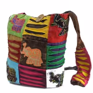 Ethnic Sling Bag – Chocolate / Elephant | www.artisan-gifts.co.uk 1