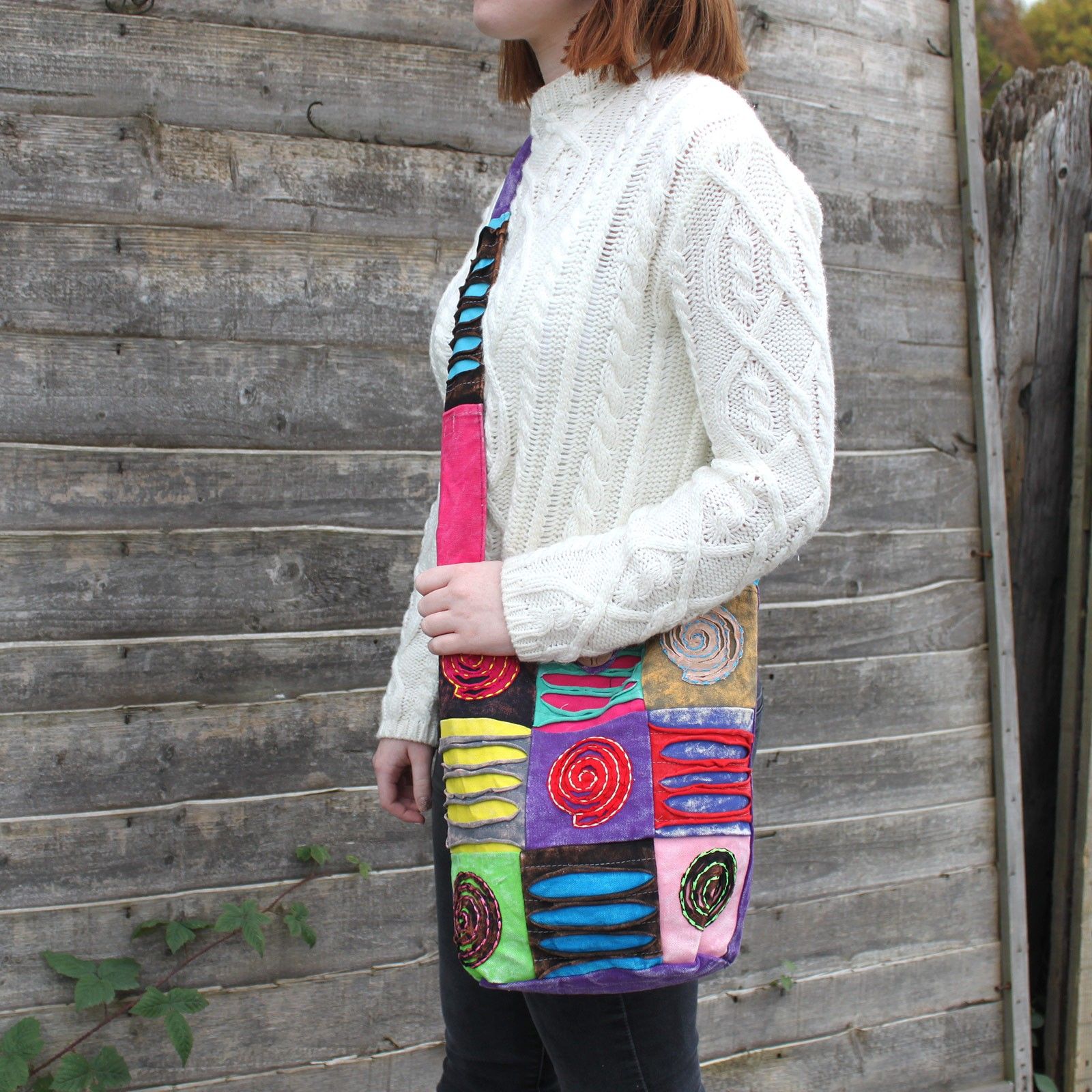 Ethnic Sling Bag – Purple / Spiral | www.artisan-gifts.co.uk 2 Ethnic Sling Bag – Purple / Spiral | www.artisan-gifts.co.uk 1