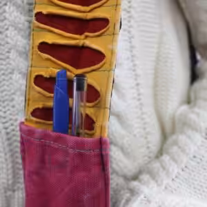 Ethnic Sling Bag – Teal / Om | www.artisan-gifts.co.uk 1