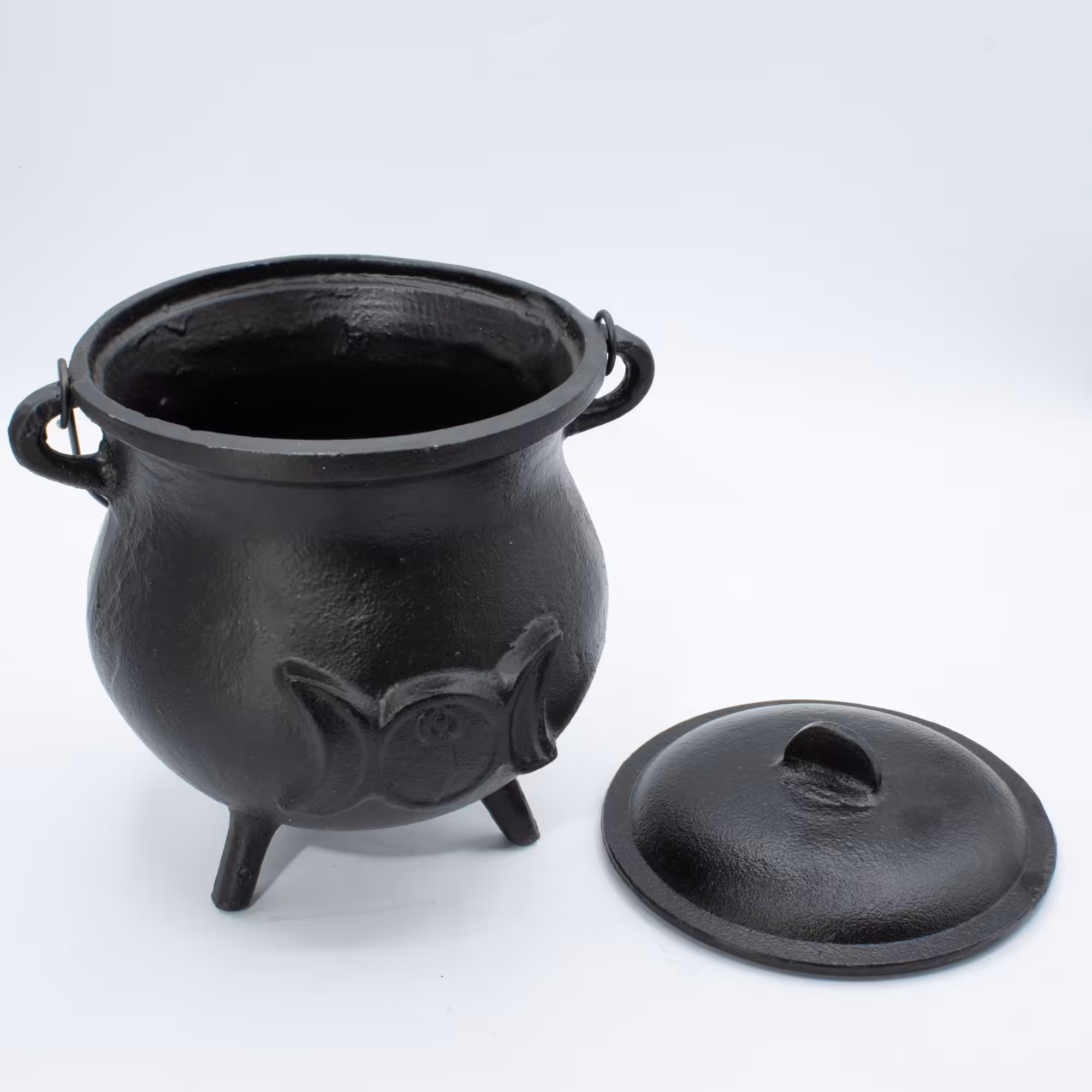 Extra Huge Cast Iron Cauldron with Triple Moon 23x18cm (at least 4kg) | www.artisan-gifts.co.uk 4 Extra Huge Cast Iron Cauldron with Triple Moon 23x18cm (at least 4kg) - Image 3