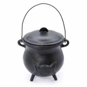 Extra Huge Cast Iron Cauldron with Triple Moon 23x18cm (at least 4kg)