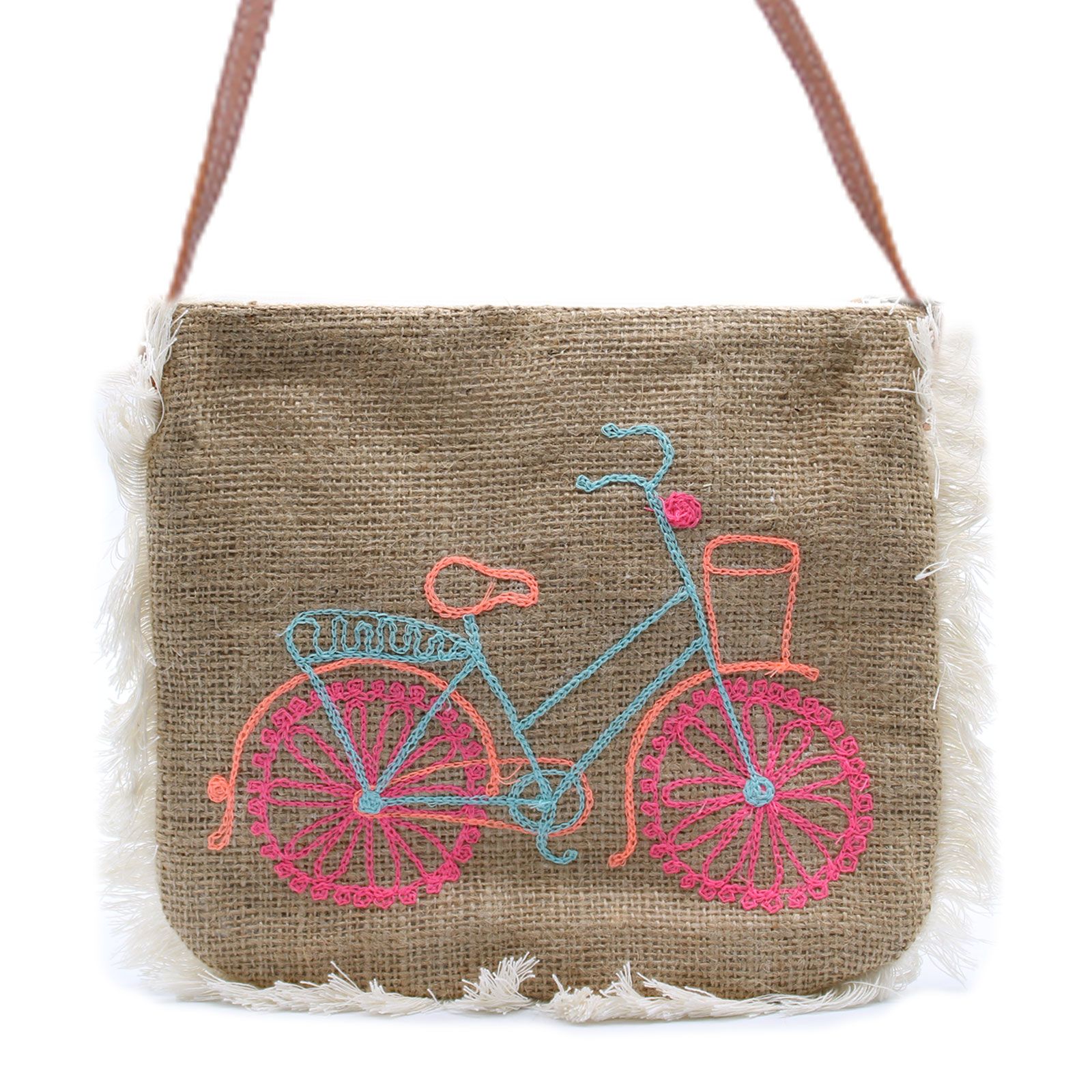 Fab Fringe Bag – Bicycle Embroidery | www.artisan-gifts.co.uk 2 Fab Fringe Bag – Bicycle Embroidery | www.artisan-gifts.co.uk 1