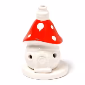Fairy Toadstool House Ceramic Incense Cone Burner