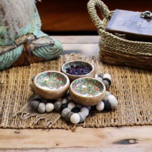 Felt Ball Star Centre Mat – Multi Grey Colour | www.artisan-gifts.co.uk 1