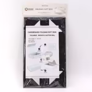 Flat Pack Gift Box - Medium Square (20x18.2x8cm) - Black