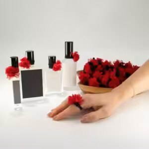 Fragrance Chiffon Diffuser Ring – Rose Red