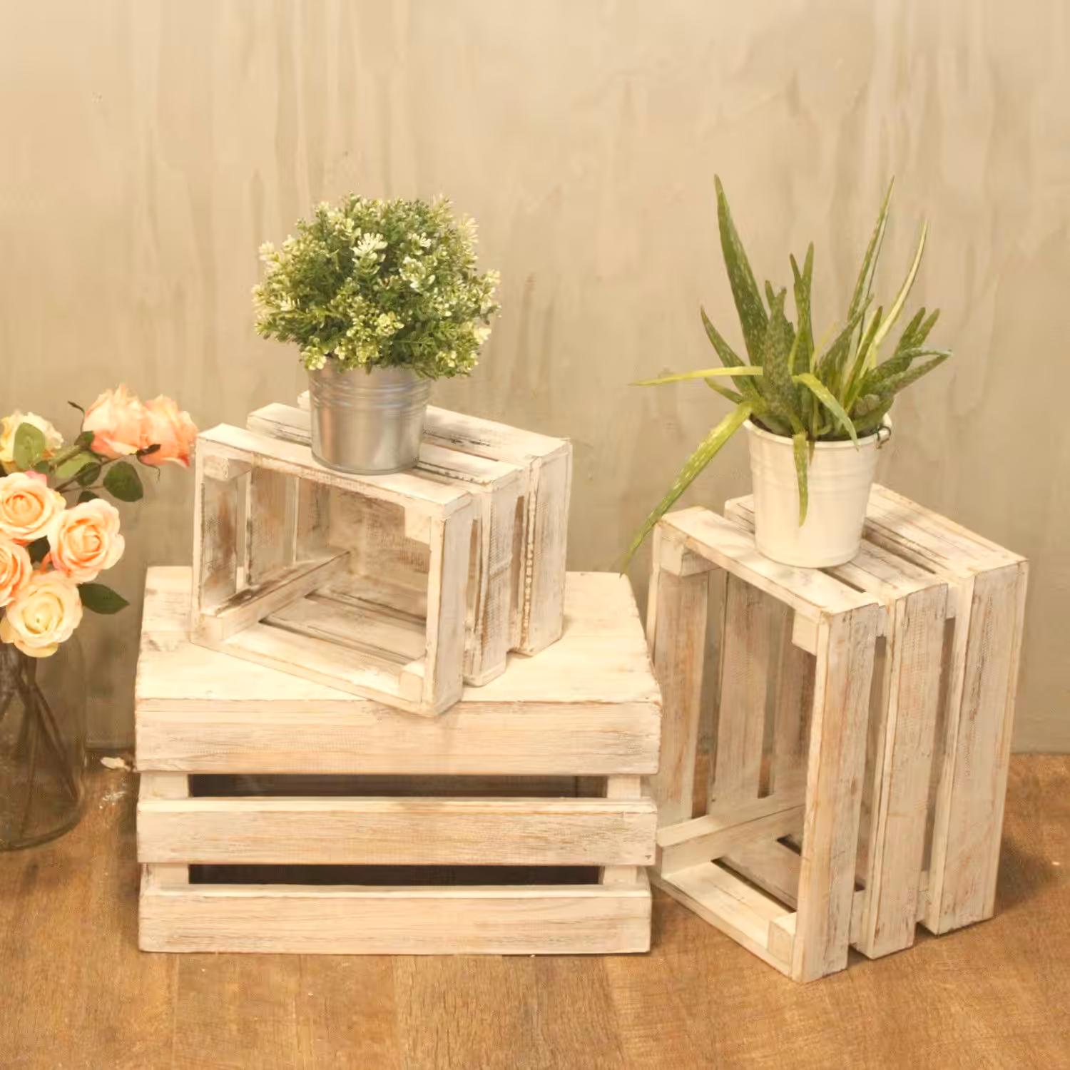 Fruit Box set of 3 – Whitewash | www.artisan-gifts.co.uk 6 Fruit Box set of 3 - Whitewash - Image 5