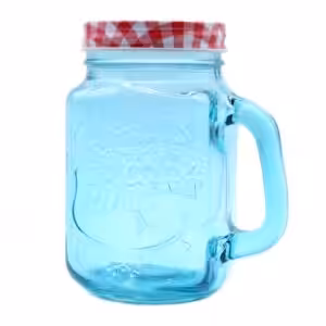 Funky Mason Jar - Ice Cold - Blue
