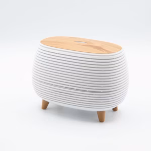 Futuristic Ribbed Aroma Diffuser with Colour-Changing Light