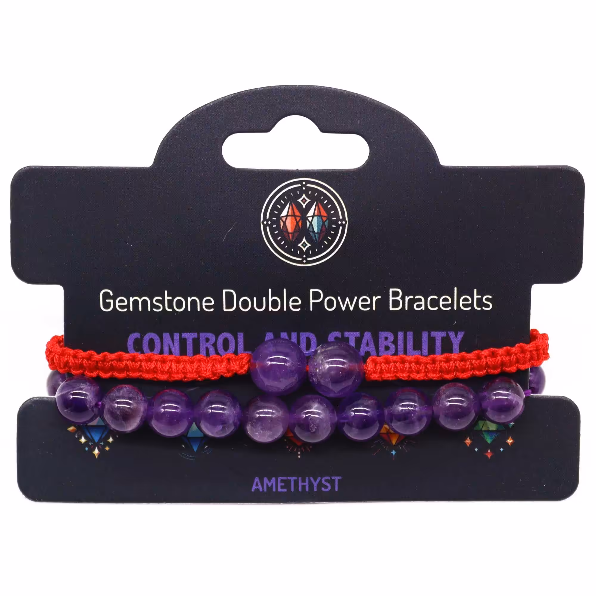 Gemstone Double Power Bracelets- Amethyst | www.artisan-gifts.co.uk 2 Gemstone Double Power Bracelets- Amethyst