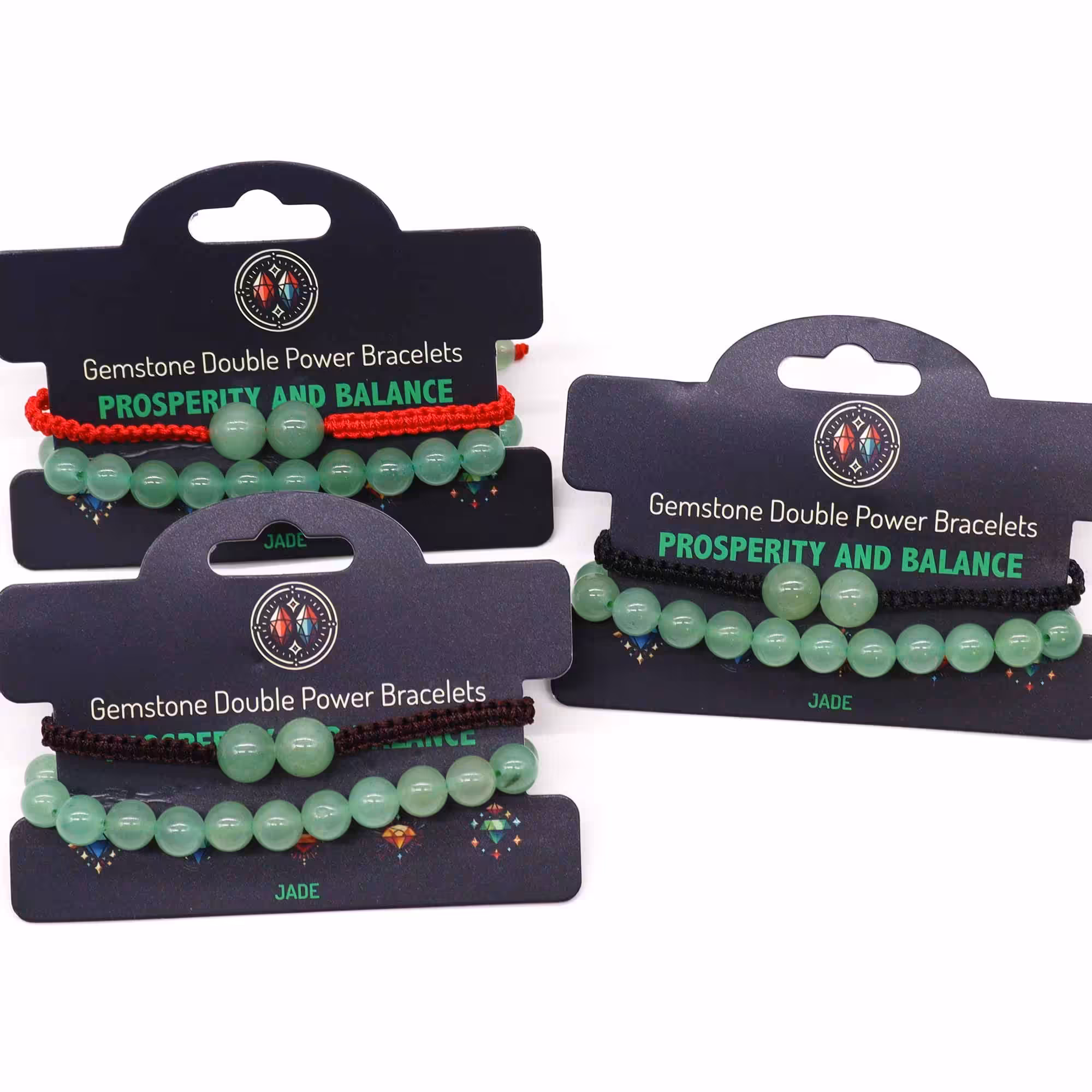 Gemstone Double Power Bracelets- Jade | www.artisan-gifts.co.uk 3 Gemstone Double Power Bracelets- Jade - Image 2