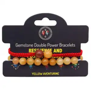 Gemstone Double Power Bracelets- Yellow Aventurine | www.artisan-gifts.co.uk 1