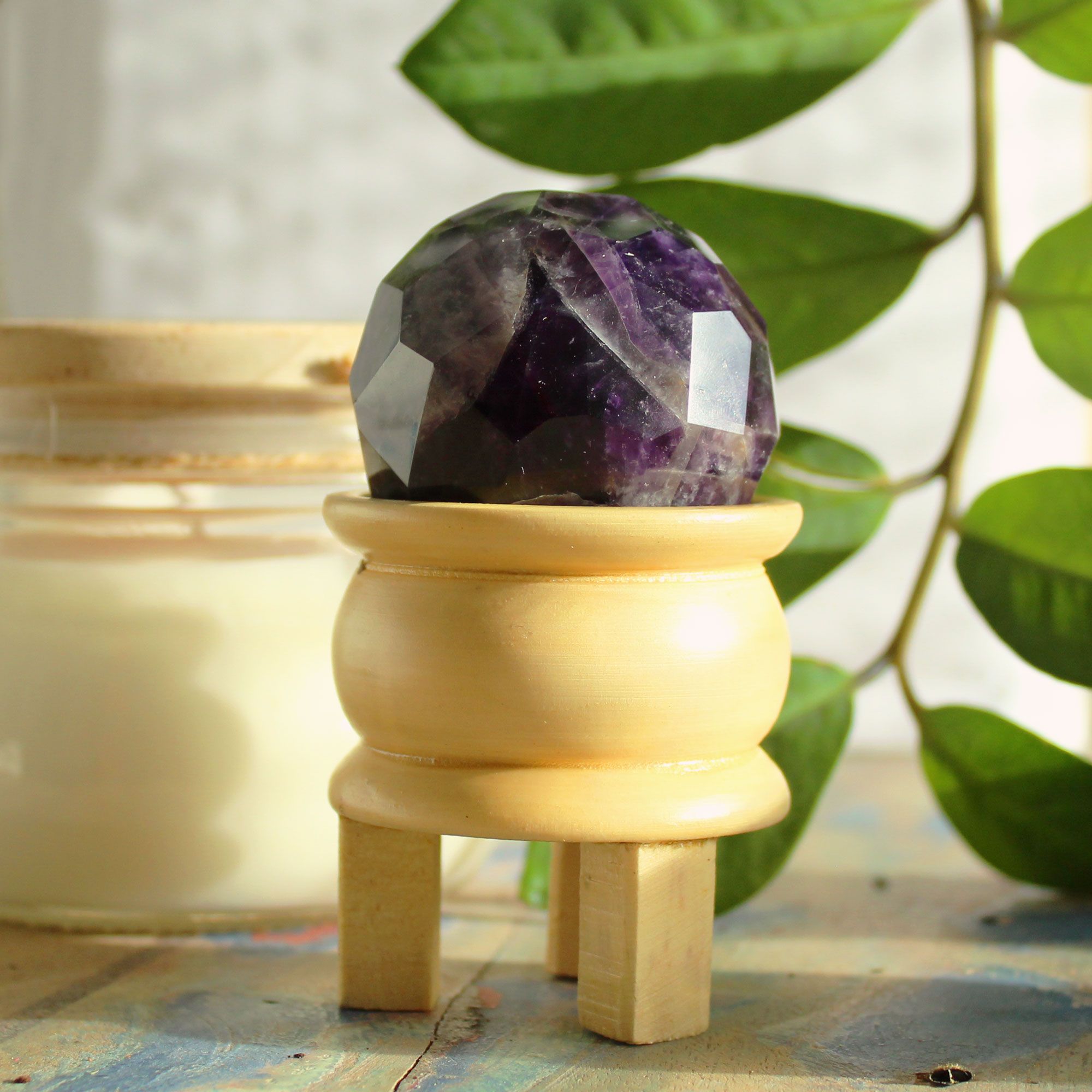 Gemstone Faceted Healing Ball & Stand – Amethyst | www.artisan-gifts.co.uk 4 Gemstone Faceted Healing Ball & Stand – Amethyst | www.artisan-gifts.co.uk 3