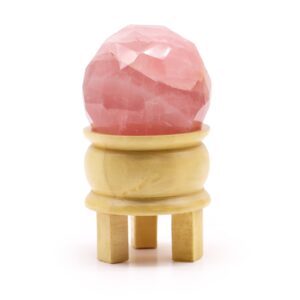 Gemstone Faceted Healing Ball & Stand – Rose Quartz | www.artisan-gifts.co.uk 1