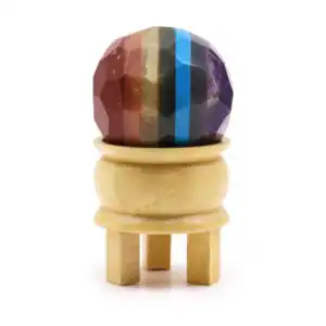 Gemstone Faceted Healing Ball & Stand – Seven Chakra | www.artisan-gifts.co.uk 1