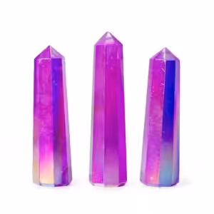 Gemstone Obelisk Point approx 9cm – Aurura Crystal Quartz – Purple | www.artisan-gifts.co.uk 1