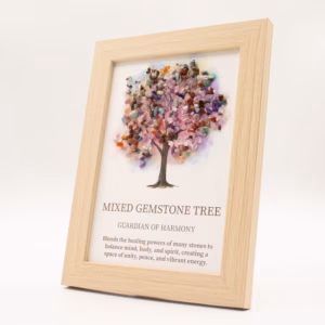 Gemstone Picture - Tree of Life - Multi  (20x14.7x1cm)